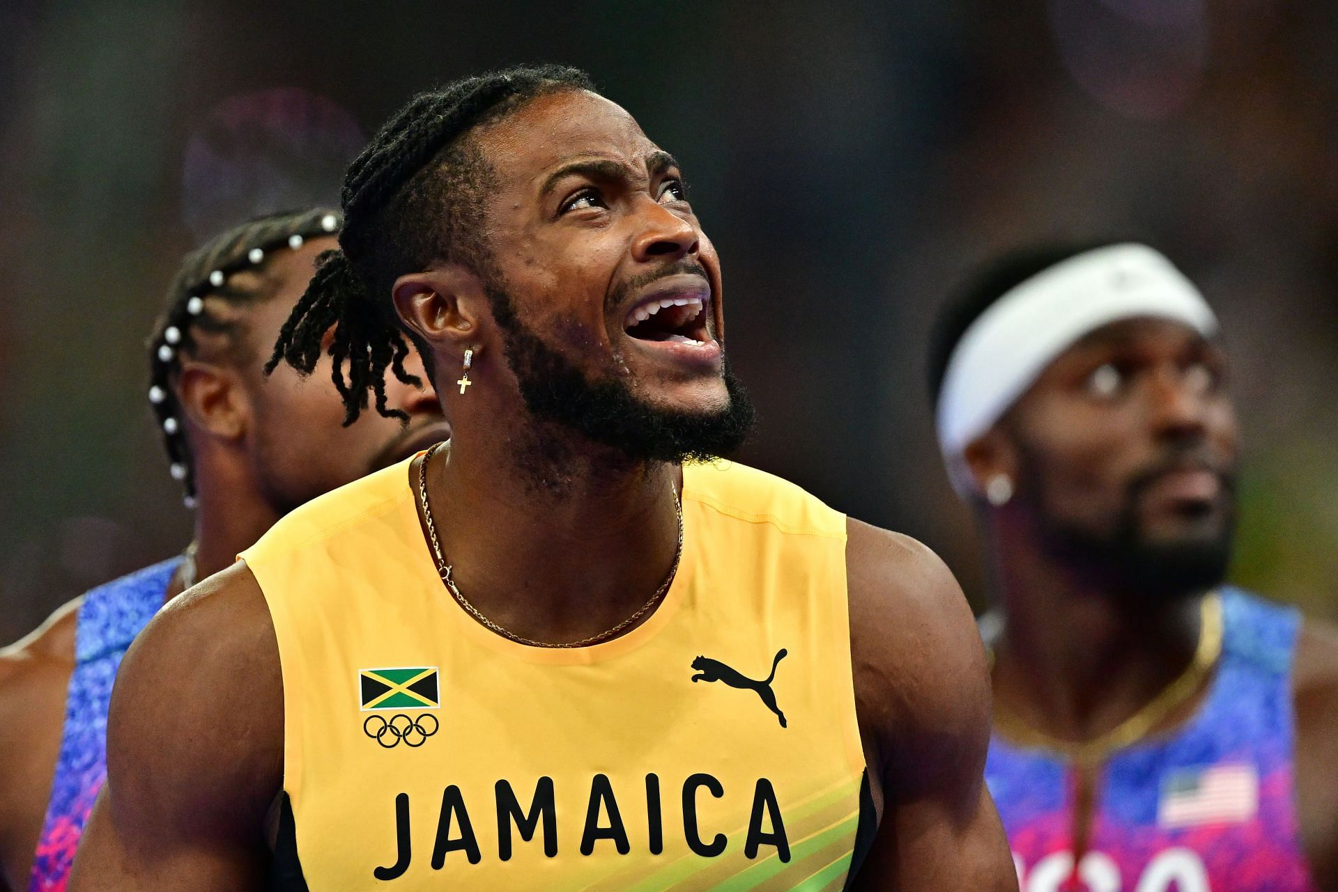 Kishane Thompson at the 2024 Summer Olympic Games in Paris, France. (Photo via Getty Images)